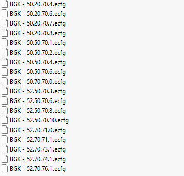 BGK ecfg files